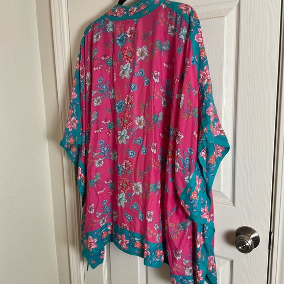 VINTAGE Tolani Collection Women's Kimono Floral Multicolor 3X Bohemian 90s - Picture 8 of 11